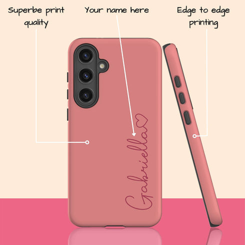 Personalized Cute Vibrant Heart Accent Galaxy Case