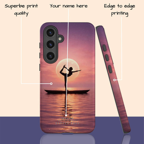 Personalized Calm Celestial Yoga Galaxy Case