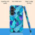 Custom Initials Blue Abstract Stained Glass Galaxy Case