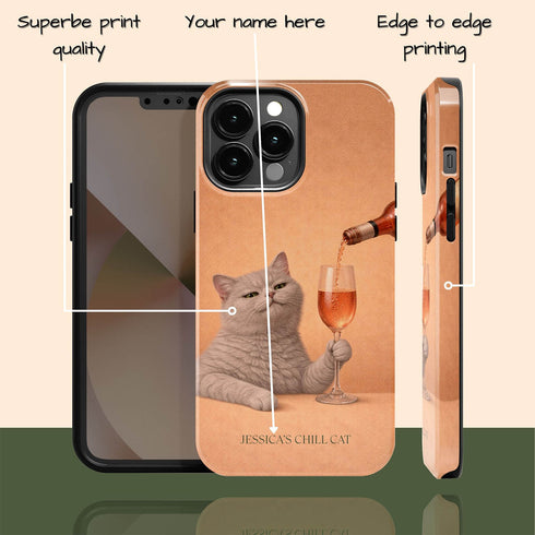Custom Wine & Whiskers iPhone Case