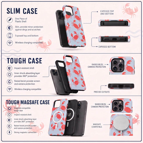 Personalized Dancing Crabs iPhone Case