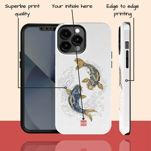 Personalized Yin Yang Koi Harmony iPhone Case
