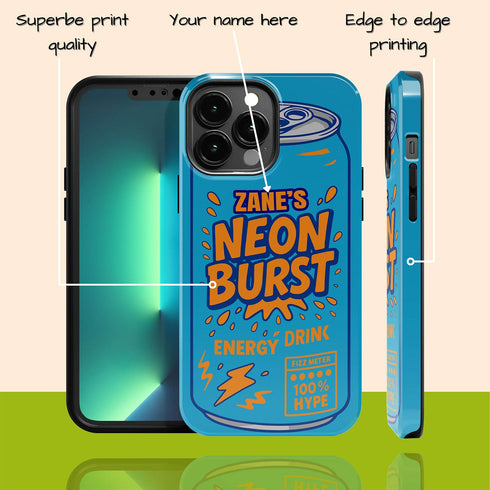 Personalized Sports Energy Drink iPhone Case
