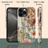 Custom Initials Boho Chic Vintage Floral iPhone Case