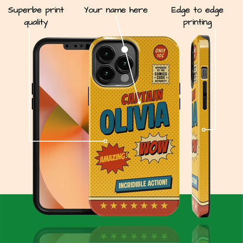 Personalized Retro Comic Book iPhone Case