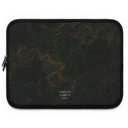 Personalized Midnight Topography Laptop Sleeve