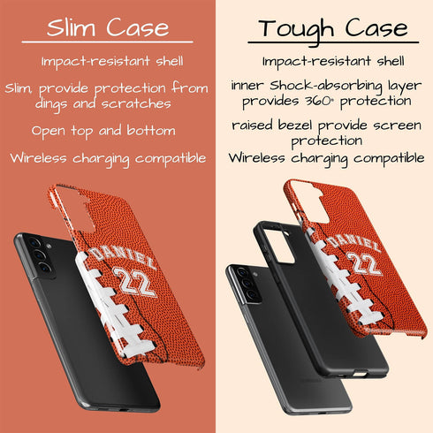 Sports Football Player & Number Galaxy Case