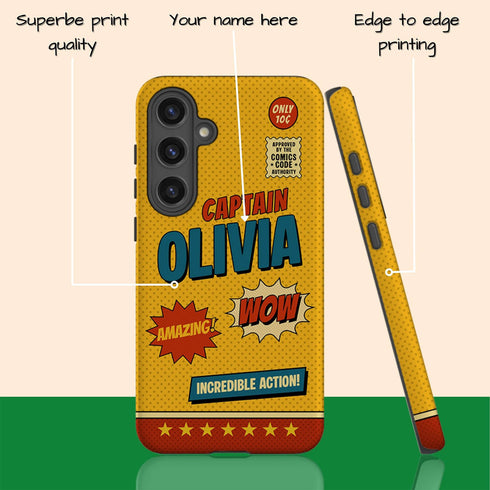 Personalized Retro Comic Book Galaxy Case