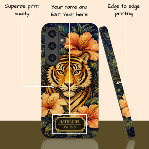 Personalized Royal Tiger Garden Galaxy Case