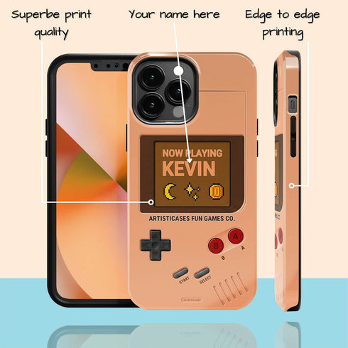 Personalized Pixel Retro Handheld Game Console iPhone Case