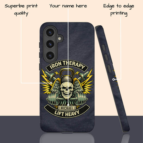 Personalized Gym Rat Iron Therapy Galaxy Case