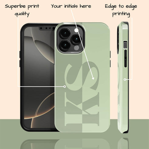 Personalized Minimalist Two-Tone Solid iPhone Case