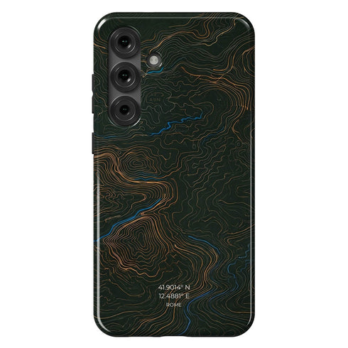 Personalized Midnight Topography Galaxy Case