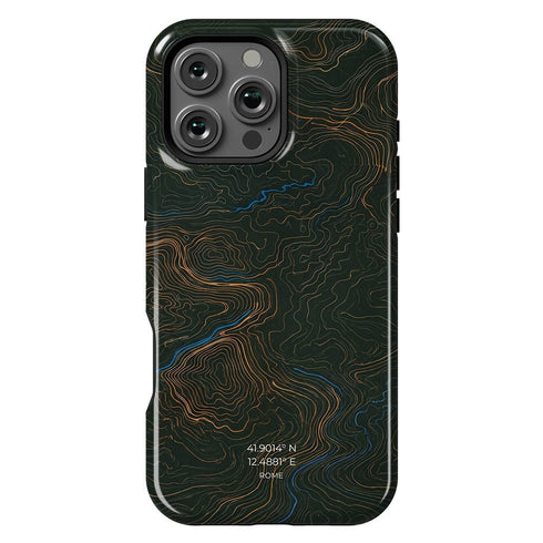 Personalized Midnight Topography iPhone Case