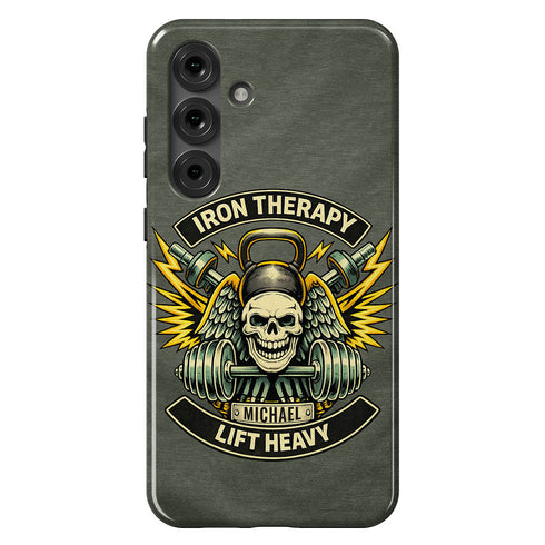Personalized Gym Rat Iron Therapy Galaxy Case