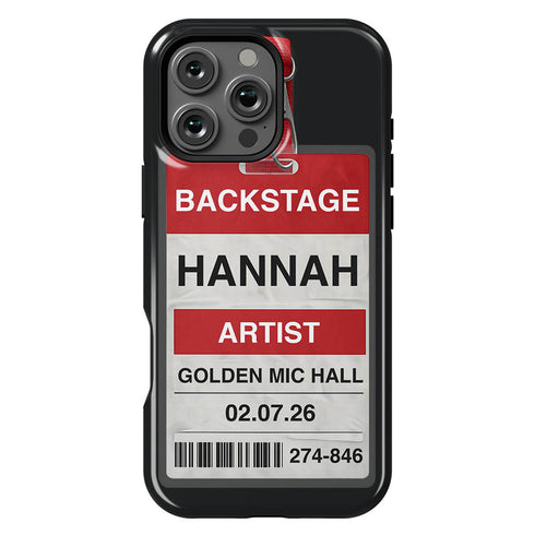 Personalized Music Concert Backstage Pass iPhone Case