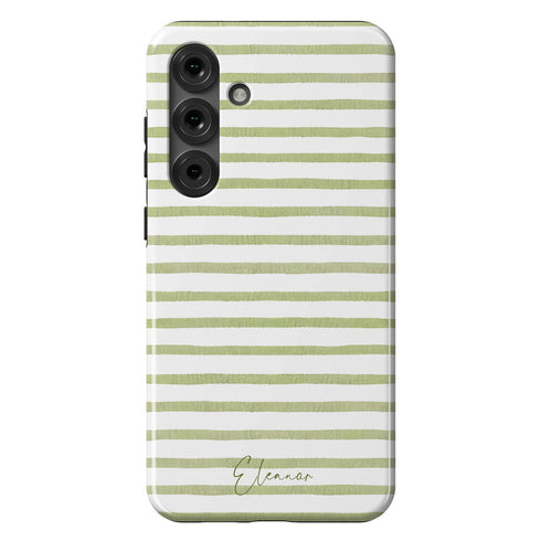 Personalized Coastal Stripes Galaxy Case