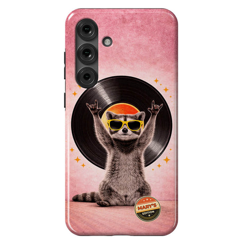 Personalized Groovy Raccoon Galaxy Case