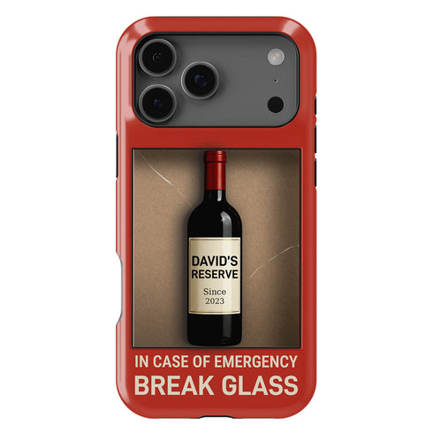 Personalized In Case of Emergency Break Glass iPhone Case