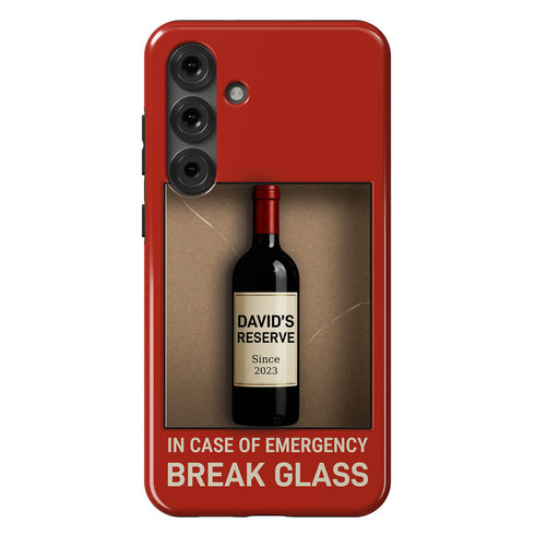 Personalized In Case of Emergency Break Glass Galaxy Case
