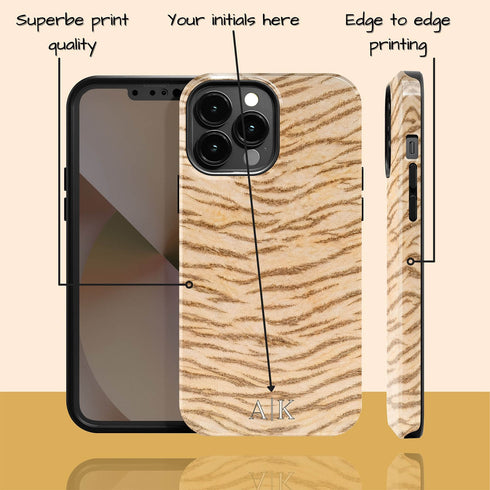 Personalized Velvet Tiger Collection iPhone Case
