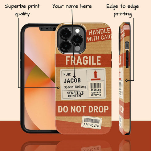 Personalized Fragile Handle With Care iPhone Case
