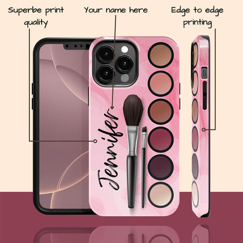 Personalized Glamorous Makeup Kit iPhone Case