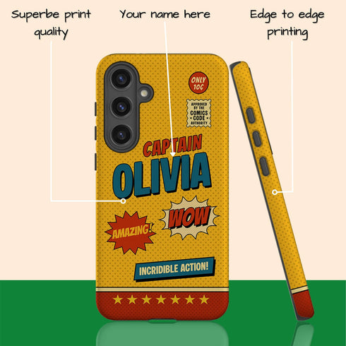 Personalized Retro Comic Book Galaxy Case