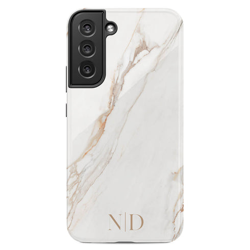 Custom Initials Marble Galaxy Case