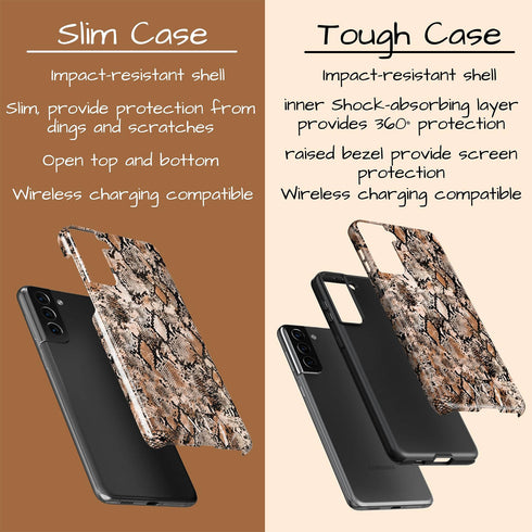 Custom Monogram Initials Snakeskin Galaxy Case