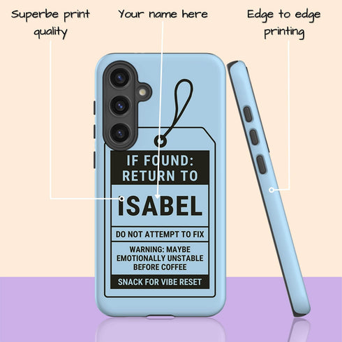 Personalized Lost & Found Tag Galaxy Case
