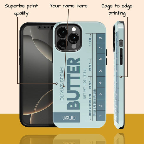 Custom Name Butter Cream iPhone Case