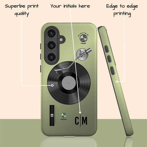 Personalized Classic Vinyl Record Player Galaxy Case