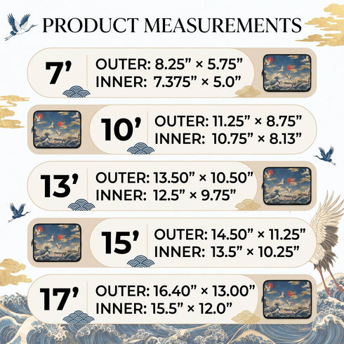 Personalized Cranes of Fuji Laptop Sleeve
