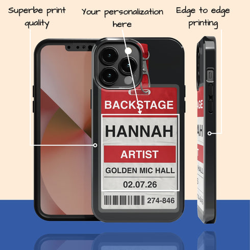 Personalized Music Concert Backstage Pass iPhone Case