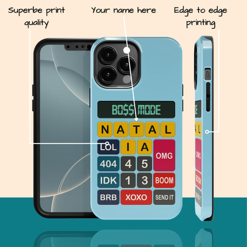 Personalized Retro Calculator iPhone Case