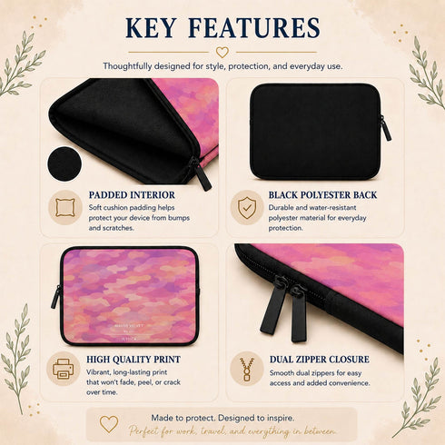 Personalized Bloom Camo Laptop Sleeve