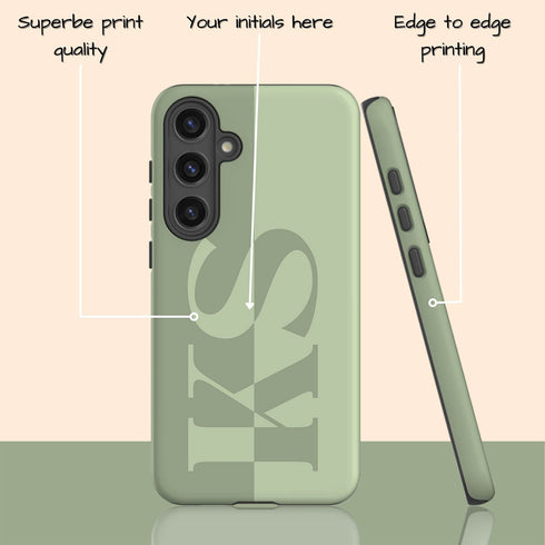 Personalized Minimalist Two-Tone Solid Galaxy Case
