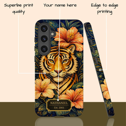 Personalized Royal Tiger Garden Galaxy Case