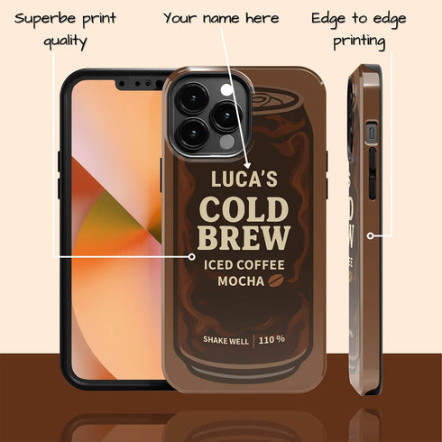 Personalized Coffee Lovers Cold Brew iPhone Case