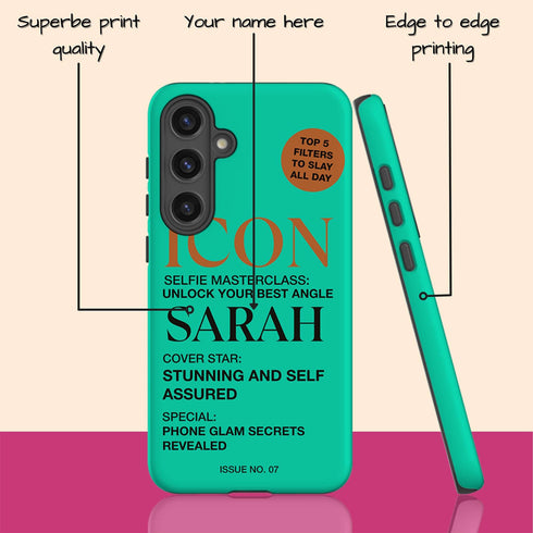 Personalized Iconic Pop Glam Magazine Cover Galaxy Case