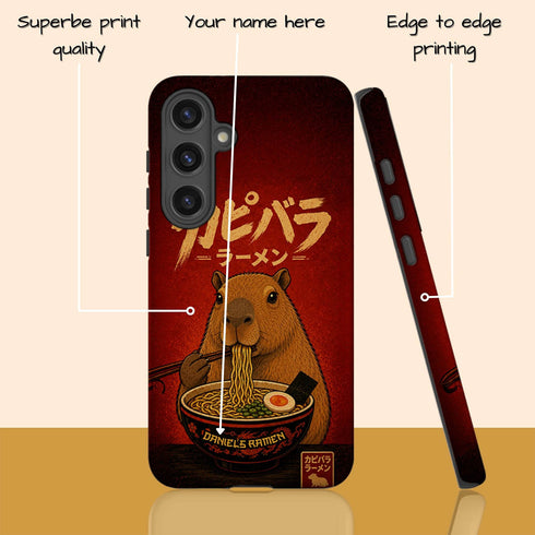 Personalized Capybara Ramen Galaxy Case