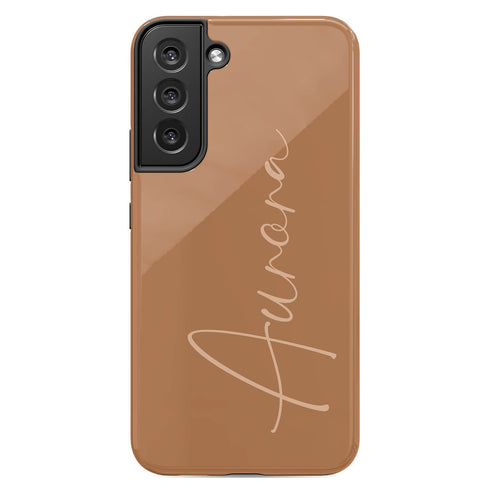 Custom Signature Name Earth Tones Galaxy Case - Light