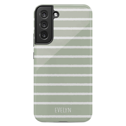 Custom Name Hand Drawn Pastel Stripes Galaxy Case