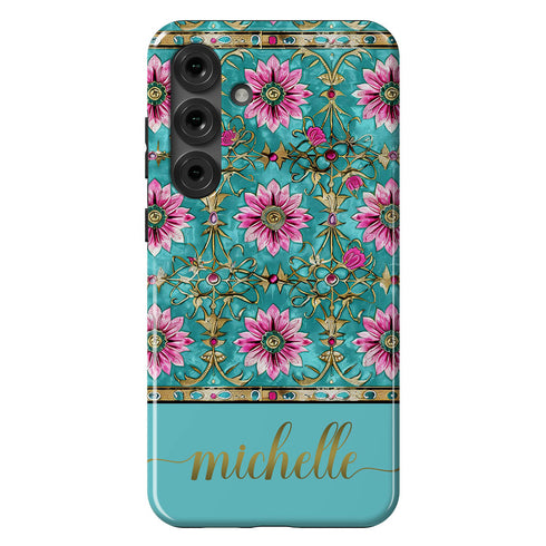 Custom Name Mandala Boho Floral Galaxy Case
