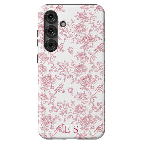 Custom Initials French Toile De Jouy Galaxy Case V1