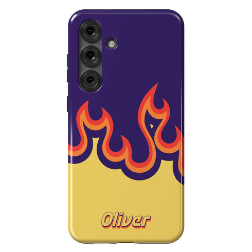 Personalized Cool Flame Effect Galaxy Case