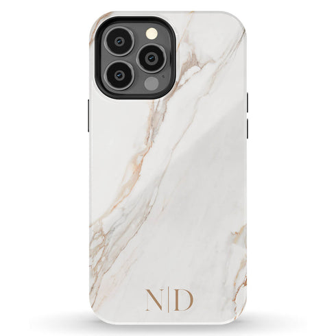 Custom Initials Marble iPhone Case