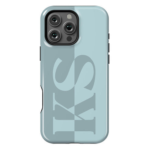 Personalized Minimalist Two-Tone Solid iPhone Case