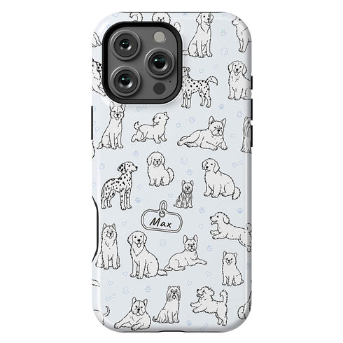 Personalized Dog Doodle Tag iPhone Case